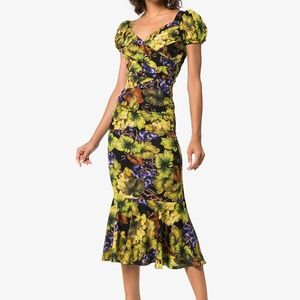 Authentic & new Dolce & Gabbana ruched Silk Dress 38